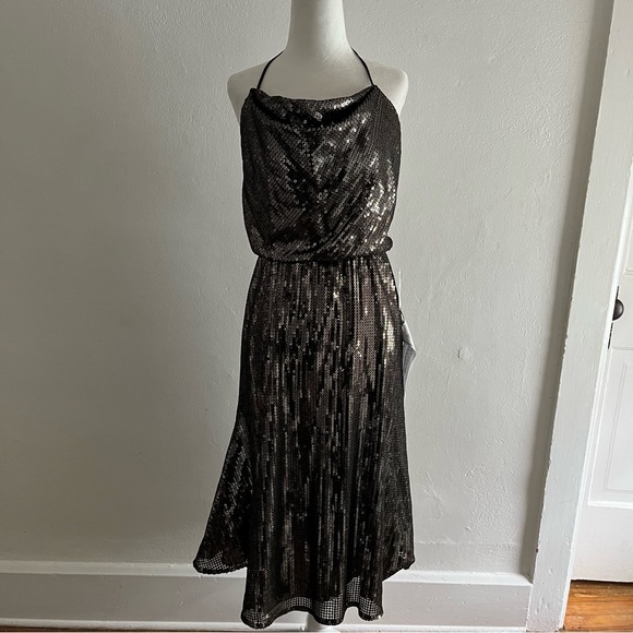 Dress the Population Dress - Zherra style size small - gold sequins with black - Picture 4 of 14